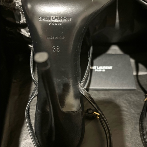 Saint Laurent Leather High Heel Sandals - Picture 4 of 5
